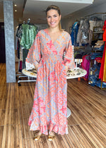 Load image into Gallery viewer, Tiffany Printed Maxi Dress
