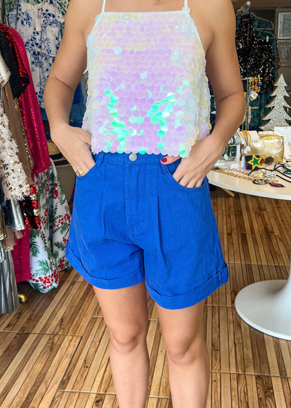 Leah Blue Shorts