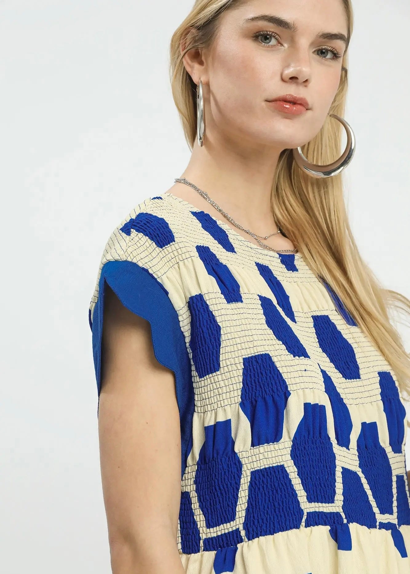 Olivia Ocean Print Short Dress