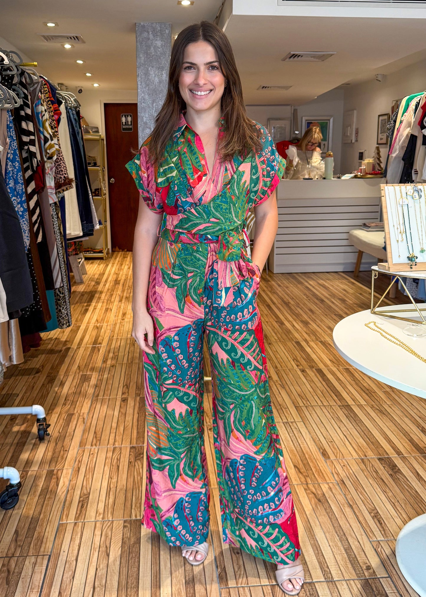 Lucy Calypso Coral Jumpsuit