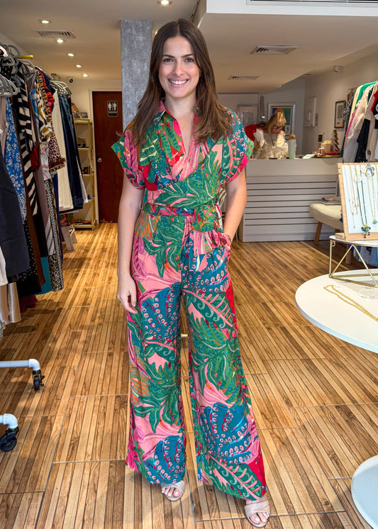 Lucy Calypso Coral Jumpsuit