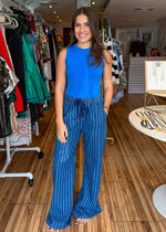 Load image into Gallery viewer, Amanda Striped Denim Pants
