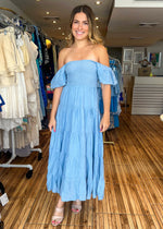 Load image into Gallery viewer, Natasha Blue Maxi Dress
