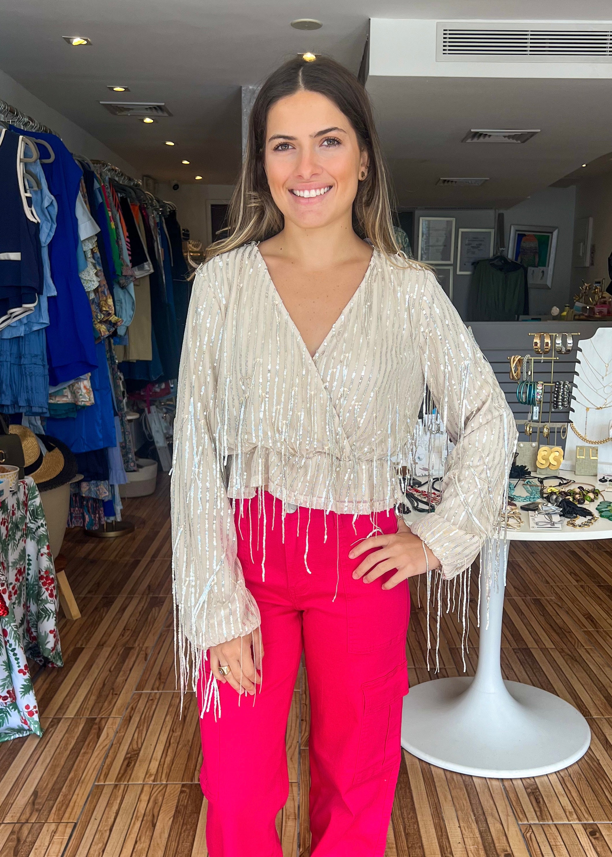 Sarah Sequins Top