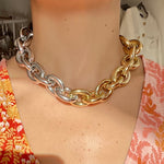 Load image into Gallery viewer, Silver &amp; Gold Chain Necklace
