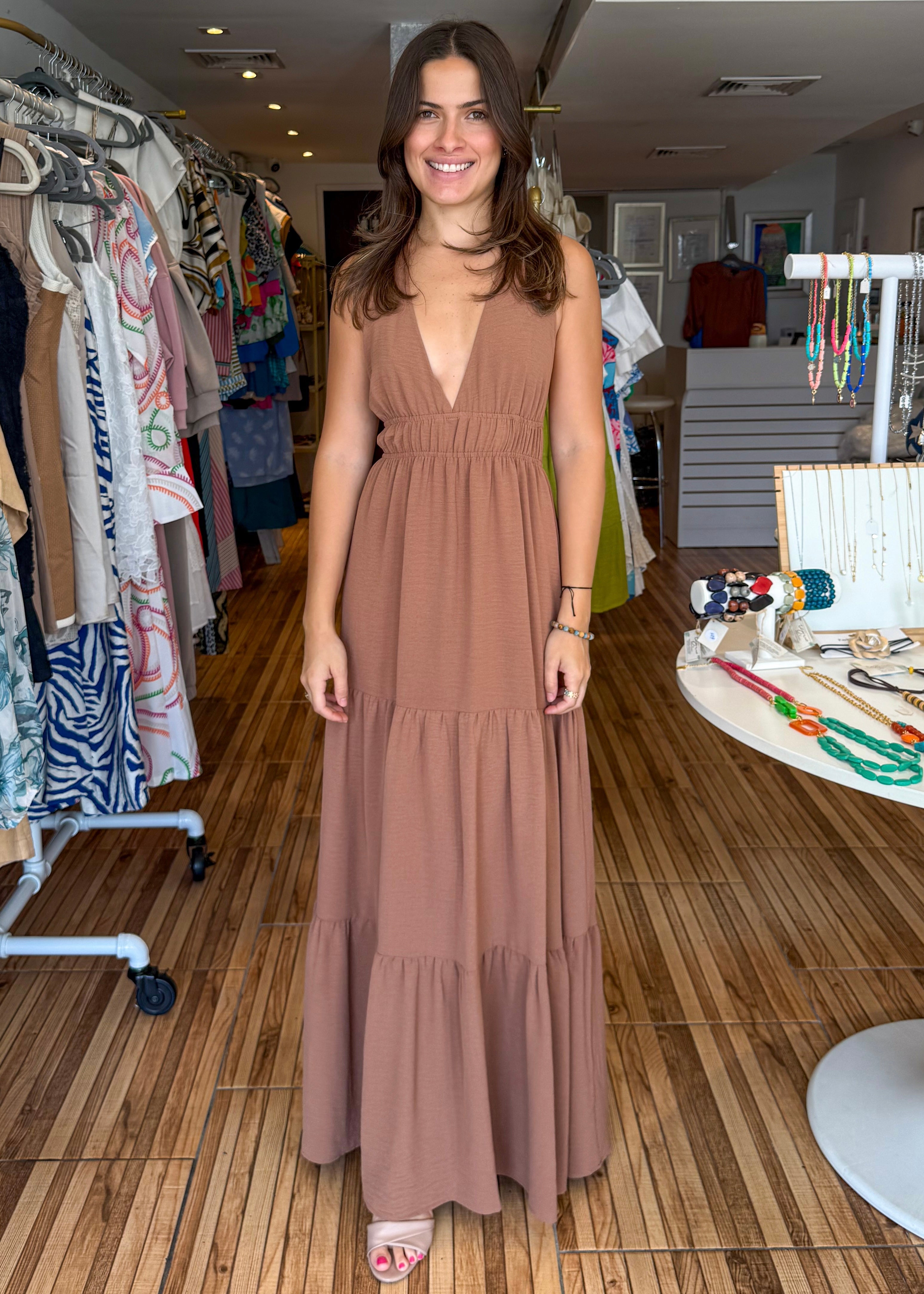 Lucy Cafe Maxi Dress