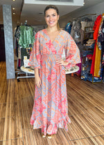 Load image into Gallery viewer, Tiffany Printed Maxi Dress
