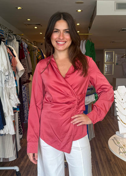 Ruby Rust Silk Top