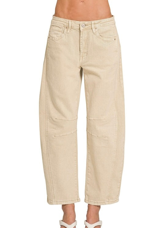 Gina Barrel Leg Denim Pants