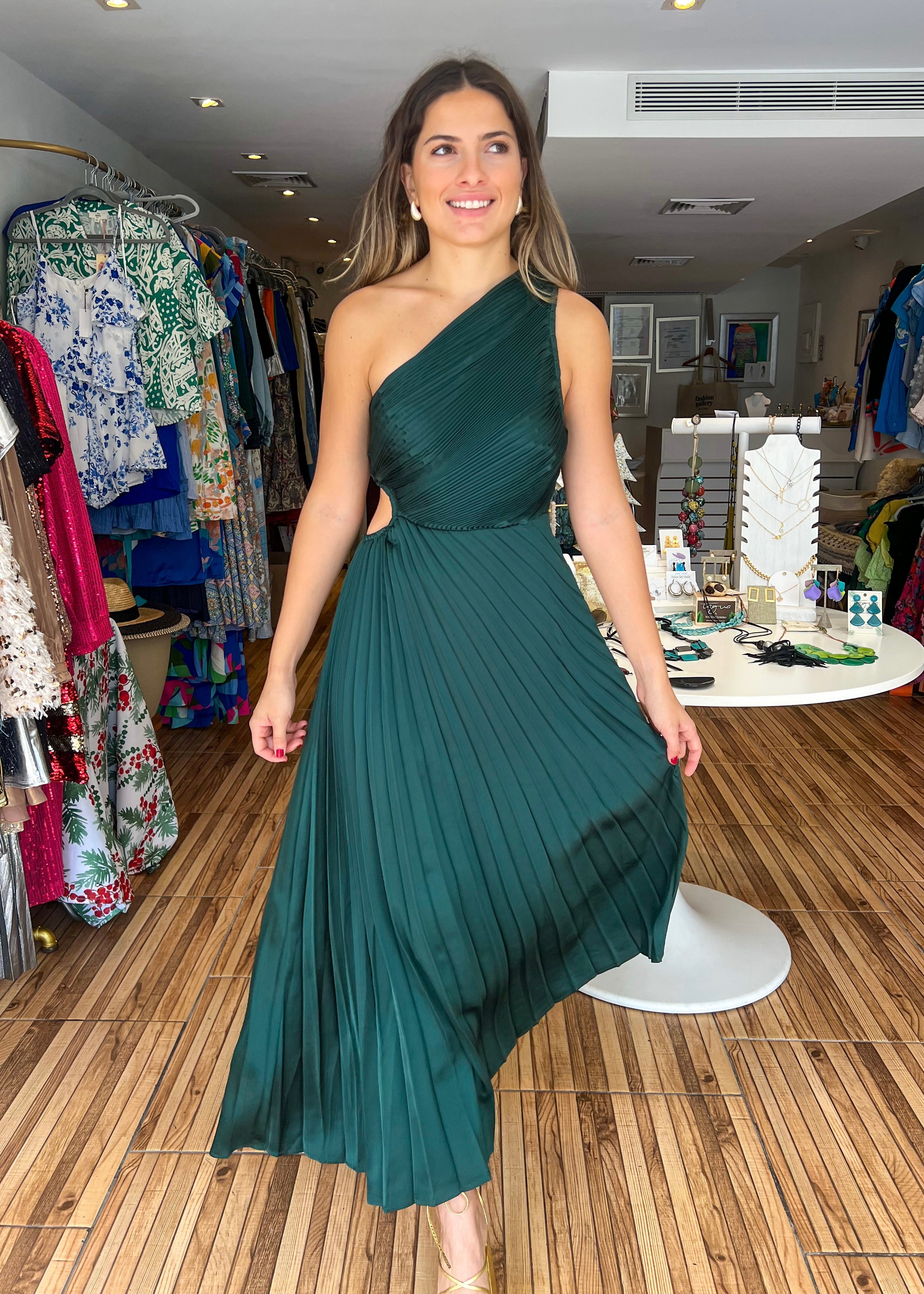 Leah Green Maxi Dress
