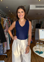 Load image into Gallery viewer, Tina Navy Sweater Top
