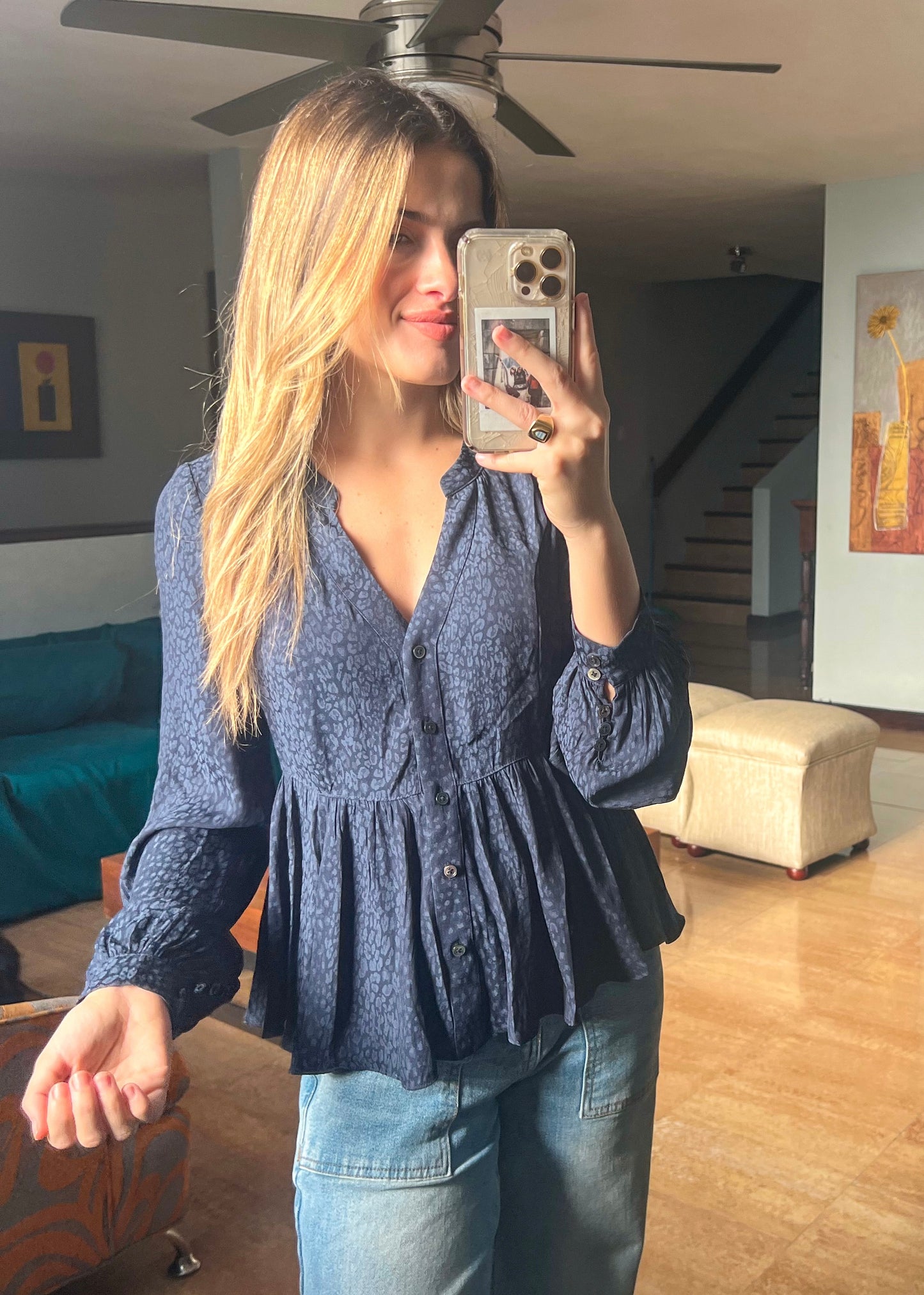 Leanna Blue Top