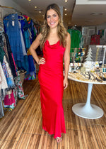 Load image into Gallery viewer, Paulina Red Maxi Dress
