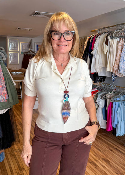 Kendra Ivory Sweater Top