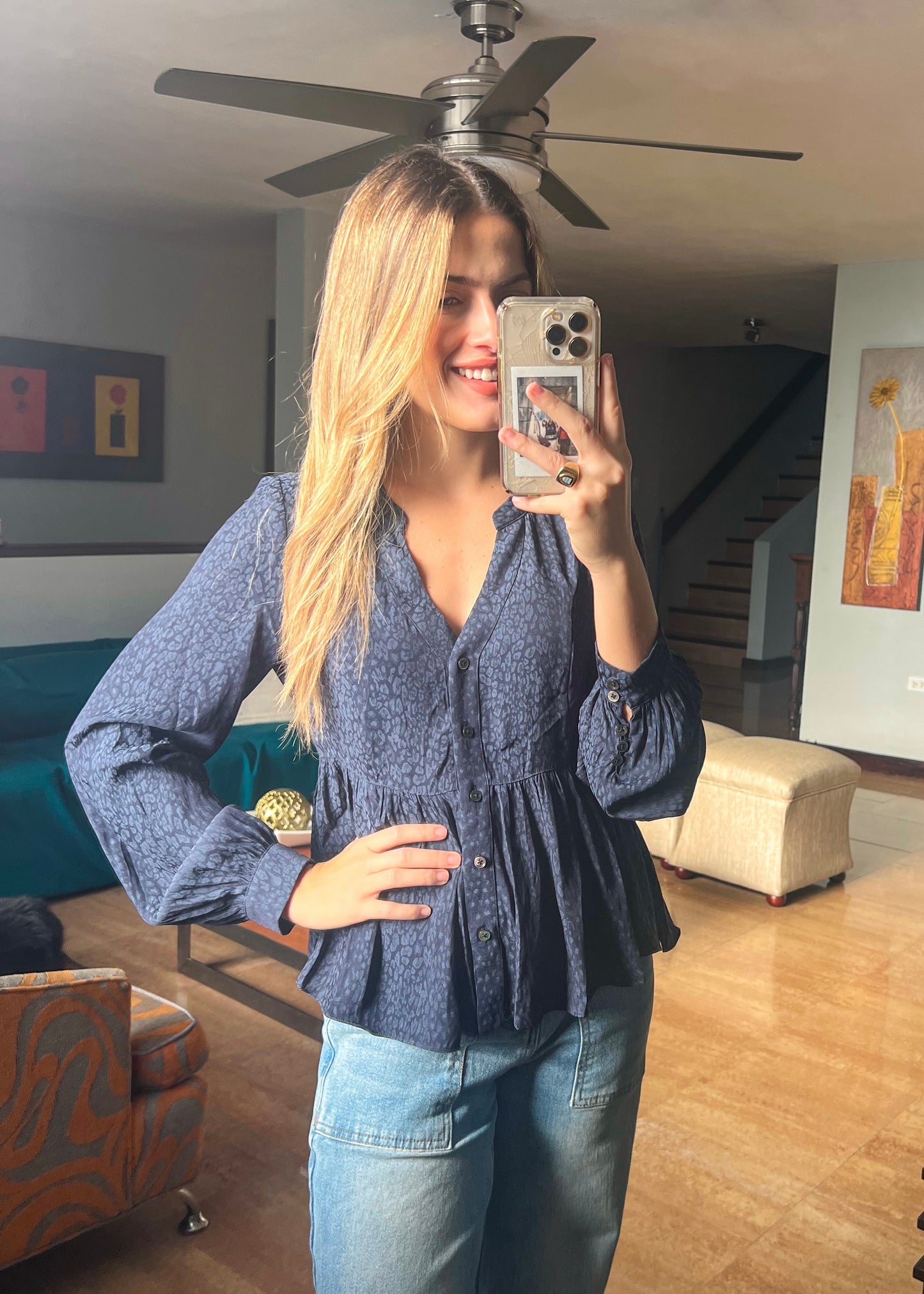 Leanna Blue Top
