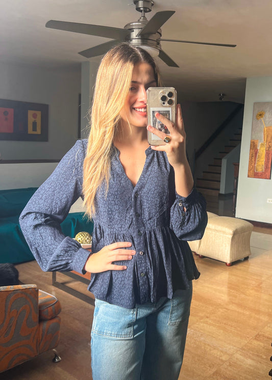 Leanna Blue Top