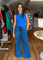 Load image into Gallery viewer, Amanda Striped Denim Pants
