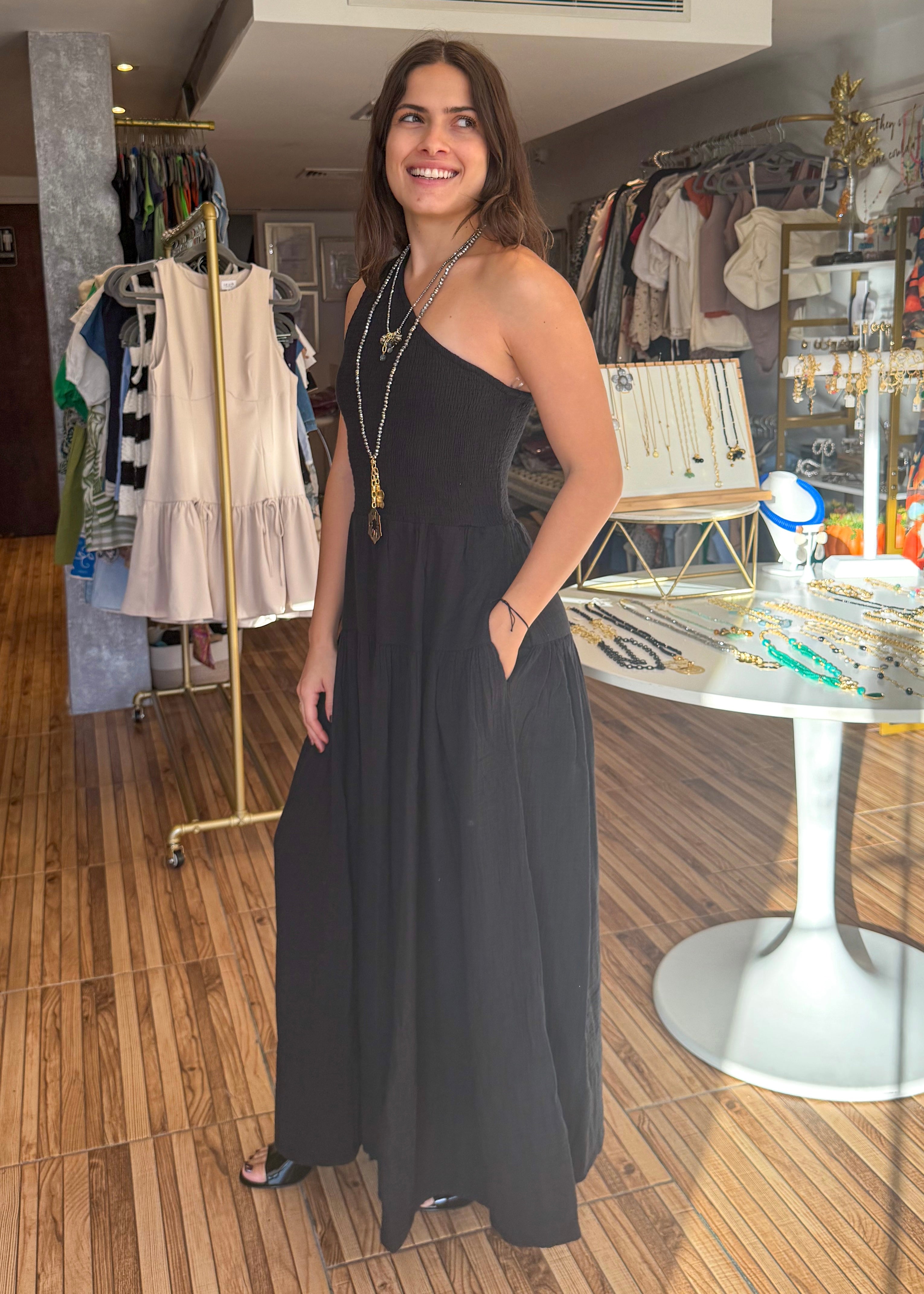 Lola Black Maxi Dress