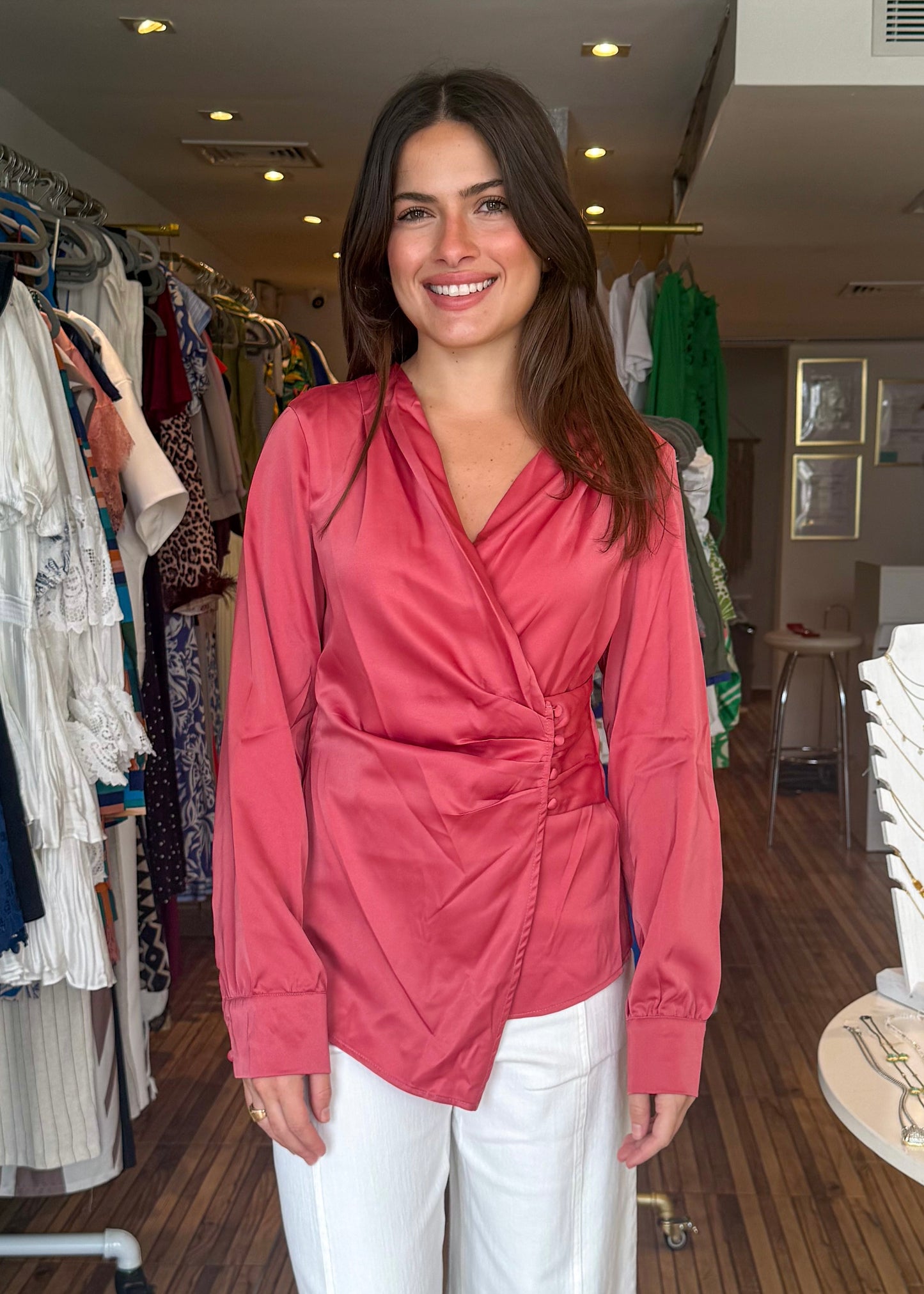 Ruby Rust Silk Top