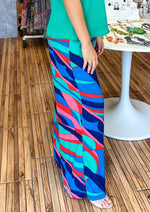 Load image into Gallery viewer, Groovy blues side slit wide leg pants
