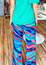 Load image into Gallery viewer, Groovy blues side slit wide leg pants
