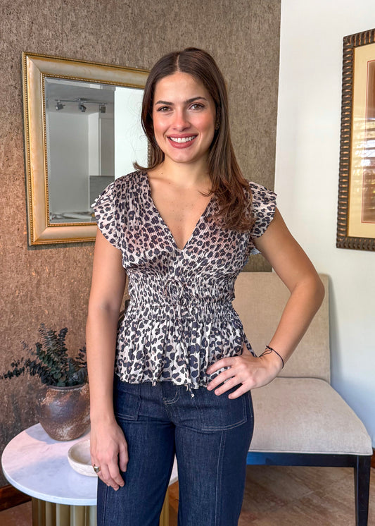 Lisa Leopard Print Top