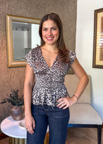 Load image into Gallery viewer, Lisa Leopard Print Top
