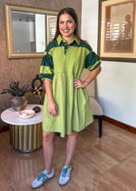 Load image into Gallery viewer, Gretchen Green Short Dress
