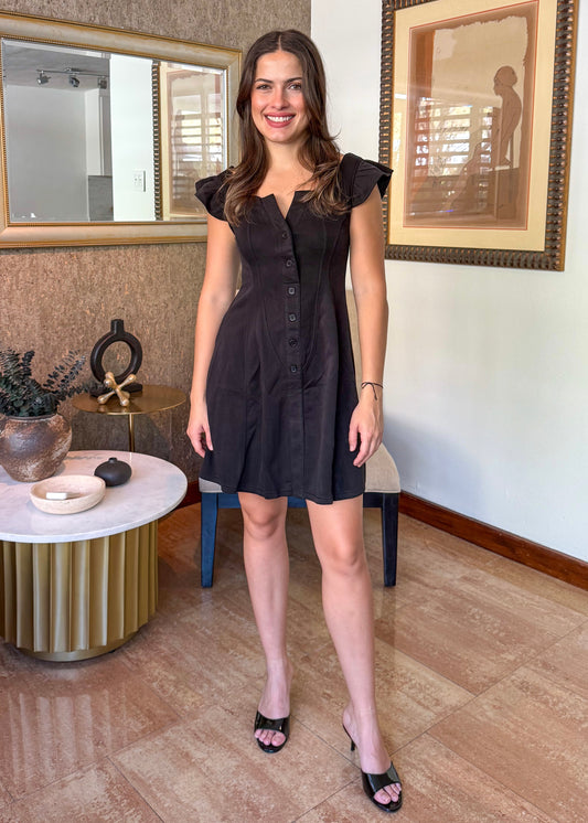 Tina Black Short Dress