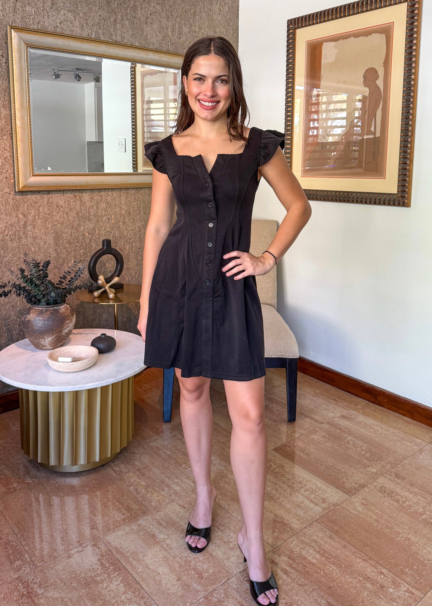 Tina Black Short Dress