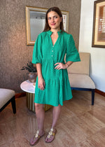 Load image into Gallery viewer, Gina Green Short Dress
