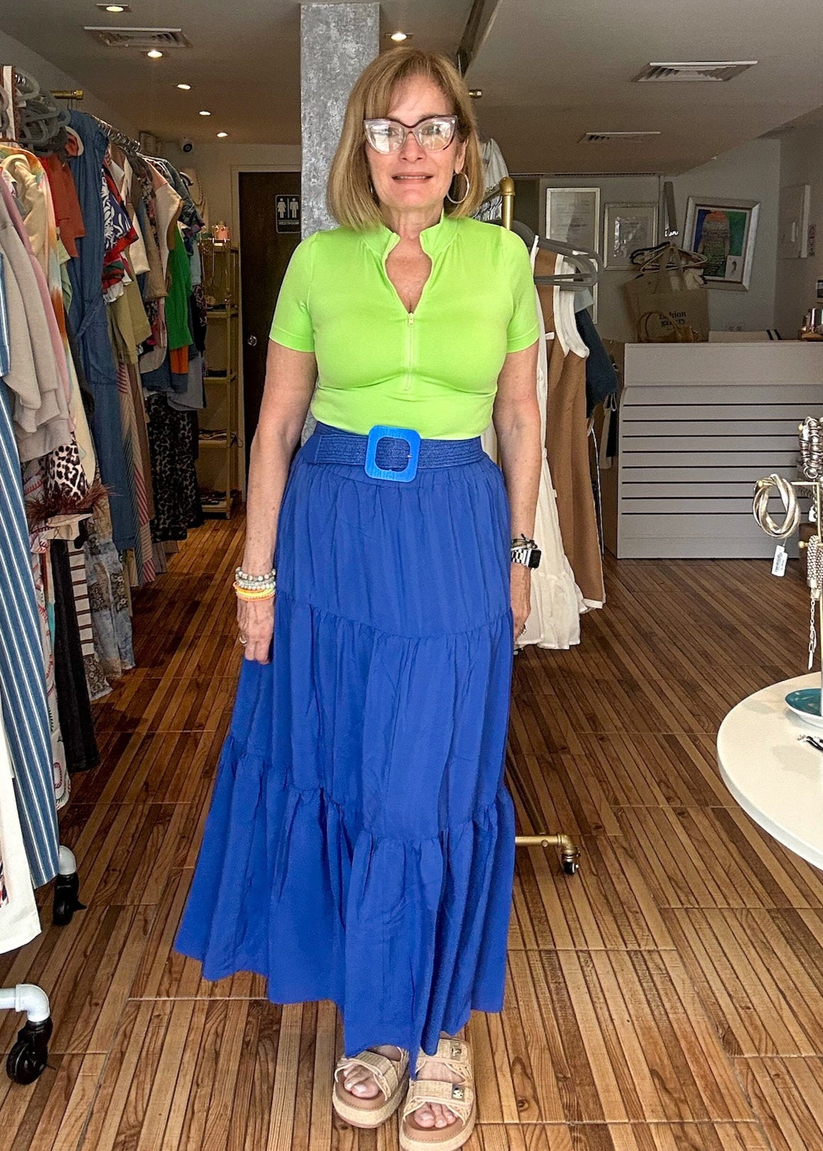 Stella Denim Maxi Skirt