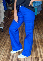 Load image into Gallery viewer, High waisted super stretch colored cargo pants
