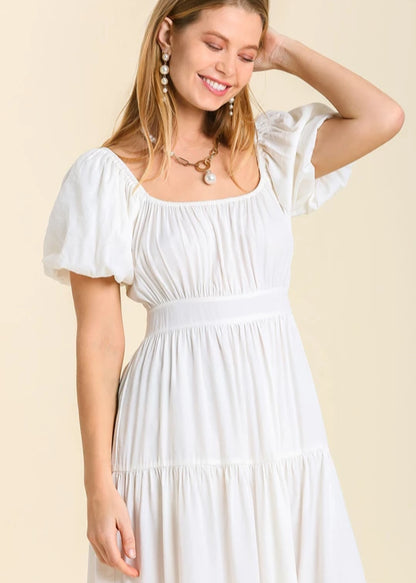 Olivia Off White Maxi Dress