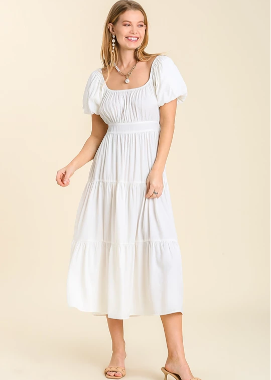 Olivia Off White Maxi Dress