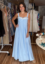 Load image into Gallery viewer, Lily Light Blue Maxi Dress
