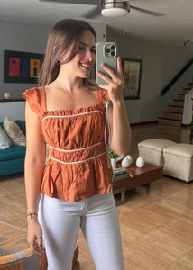 Brianna Burnt Orange Top