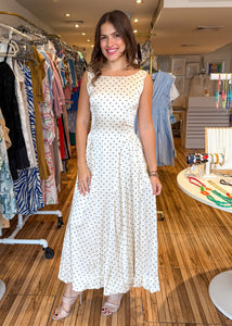 Miranda Ivory Polkadot Maxi Dress