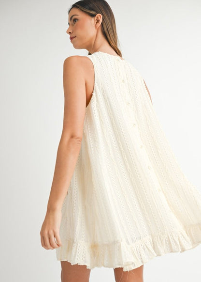 Camilla Cream Short Dress