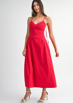 Load image into Gallery viewer, Kim Red Midi Dress
