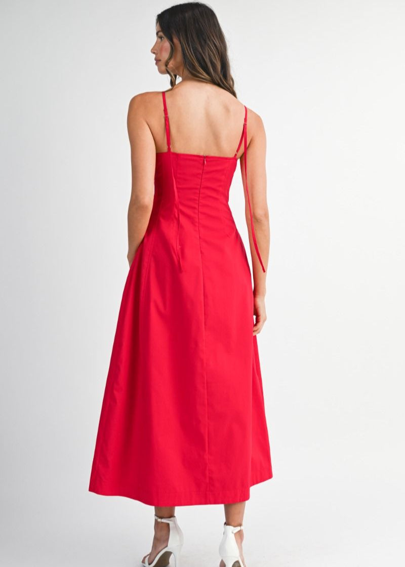 Kim Red Midi Dress