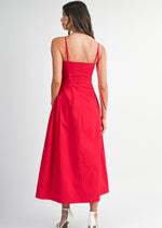 Load image into Gallery viewer, Kim Red Midi Dress

