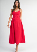 Load image into Gallery viewer, Kim Red Midi Dress
