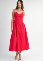Load image into Gallery viewer, Kim Red Midi Dress
