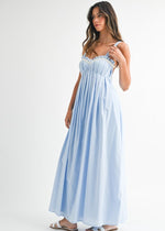 Load image into Gallery viewer, Lily Light Blue Maxi Dress
